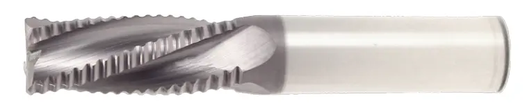 1-1/4" End Mill Single End Square. Roughing "Hog" Turbo Mill. Shank Od 1-1/4" Flute Length 2" Oal 4-1/2" -8 Flutes - Altin Coated 1