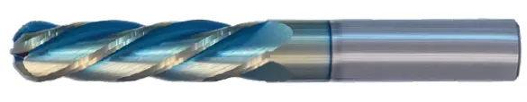 1-1/4" Solid Carbide End Mill Single End Ball. Long. Shank Od 1-1/4", Flute Length 2-1/4", Oal 5'' - 2 Flutes Sky Coat 1