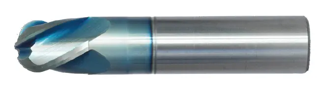 1/16" Solid Carbide End Mill Single End Ball. Stub Length. Shank Od 1/8", Flute Length 1/8", Oal 1-1/2'' - 3 Flutes Sky Coat 1
