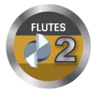 1/4" Beefy End Mill Center Cut Single End Straight Flute Loc 3/4" Oal 2-1/2" - 2 Flutes Uncoated 2