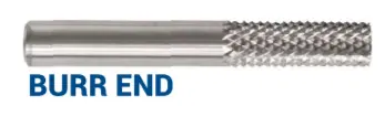 1/4" Burr - Burr End. Flute Length 3/4" Shank Od 1/4" Oal 2" - Uncoated 1