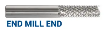 1/4" Burr - End Mill End. Flute Length 1" Shank Od 1/4" Oal 2-1/2" - Uncoated 1