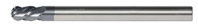 1/4" End Mill Single End Ball. Long Reach. Shank Od 1/4" Loc 3/4" Oal 4" - 4 Flutes Altin Coated 1