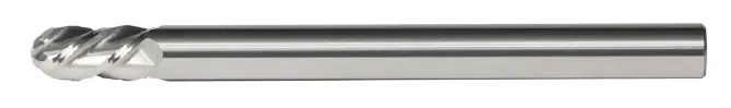 1/4" End Mill Single End Ball. Long Reach. Shank Od 1/4" Loc 3/4" Oal 4" - 4 Flutes Uncoated 1
