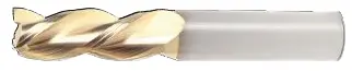 1/4" Spoon Cutter - Center Cut. Single End With 38 Degree Helix. Shank Od 1/4" - Loc 3/4" - Oal 2-1/2" - 3 Flutes For Aluminum & Non-Ferrous Machining. Zrn Coated 1