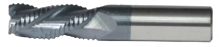 1" End Mill Hog Mill Single End. Medium Pitch Knuckle Rougher 35 Degree Helix. Shank Od 1" Loc 2" Oal 4" - 3 Flutes - Altin Coated 1