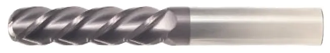 1" End Mill Single End Ball. Extra-Extra Long Lengths. Shank Od 1" Flute Length 6" Oal 9" - 4 Flutes - Altin Coated 1