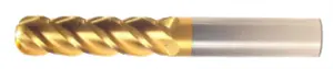 1" End Mill Single End Ball. Extra Long Length. Flute Length 4" Oal 7" - 4 Flutes Tin Coated 1