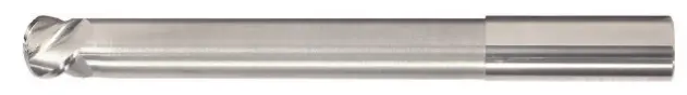 1" End Mill Single End Ball. Extra Long Reach. Shank Od 1" Loc 1-1/4" Oal 10" - 2 Flutes Uncoated 1