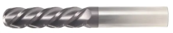 1" End Mill Single End Ball Nose. Long Length. Flute Length 2-1/4" Oal 5" - 4 Flutes Altin Coated 1
