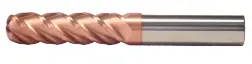 1" End Mill Single End Ball Nose. Long Length. Flute Length 2-1/4" Oal 5" - 4 Flutes Ticn Coated 1