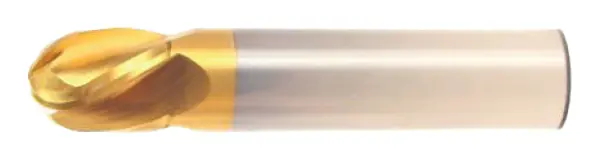 1" End Mill Single End Ball. Stub Length. Flute Length 1" Oal 3" - 2 Flutes Tin Coated 1