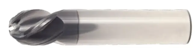 1" End Mill Single End Ball. Stub Length. Flute Length 1" Oal 3" - 4 Flutes Altin Coated 1