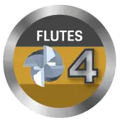 1" End Mill Single End Square. Long Length. Flute Length 2-1/4" Oal 5" - 4 Flutes Uncoated 2