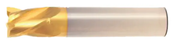 1" End Mill Single End Square. Stub Length. Flute Length 1" Oal 3" - 3 Flutes Tin Coated 1
