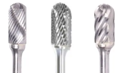 1" Sc Shape Carbide Burr. Single Cut Ball Nosed Cylinder. Loc 1" Shank Od 1/4" Oal 2-3/4" - Uncoated 1