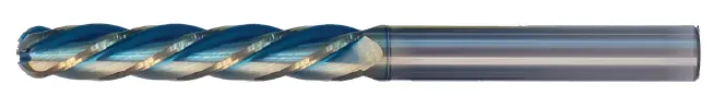 1" Solid Carbide End Mill Single End Ball. Extra-Long. Shank Od 1", Flute Length 4", Oal 7'' - 4 Flutes Sky Coat 1
