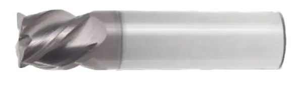 1" Stub End Mill Single End Square; Flute Length 1" Oal 3" - 4 Flutes Altin Coated - Hot Mill 1