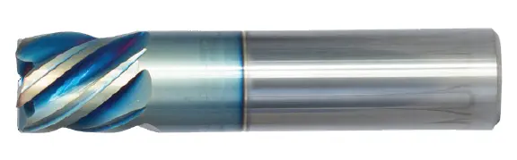 11/16" Stub End Mill Single End Square; Flute Length 1" Oal 3" - 5 Flutes Sky Coat - Hot Mill 1