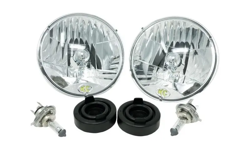 1997-2006 Jeep Wrangler Tj Kc Hilites 7In Halogen Headlight Set 1