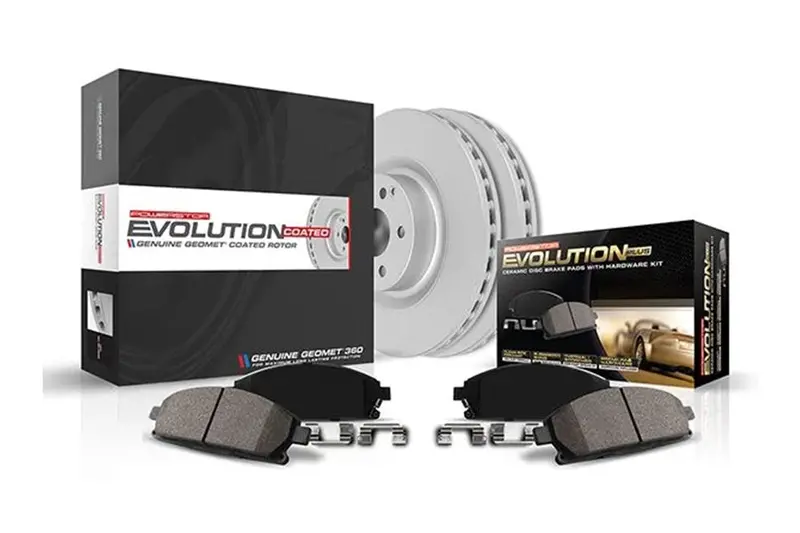 2003-23 Toyota Tacoma/4Runner Power Stop Z17 Evolution Geomet Fully Coated Front Rotor Brake Kit 1