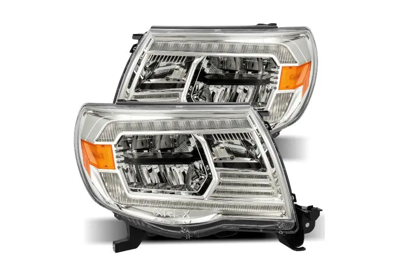 2005-11 Toyota Tacoma Alpharex Luxx Series Led Crystal Headlights - Chrome 1
