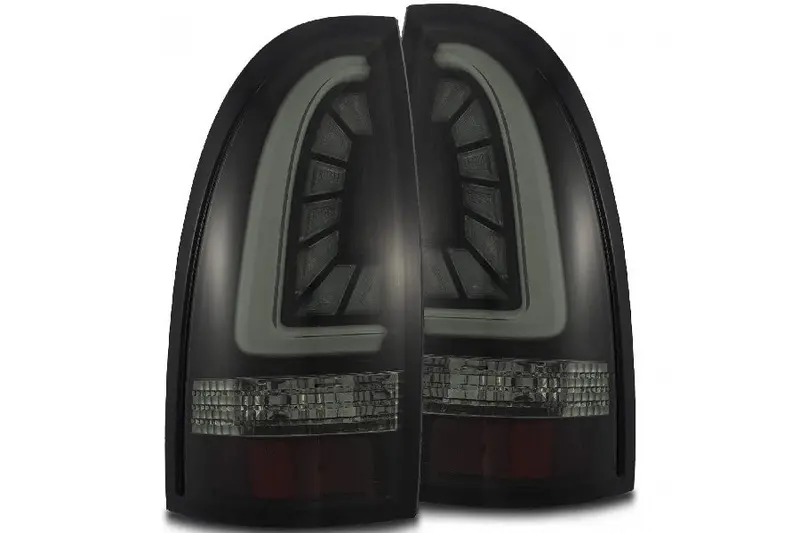 2005-15 Toyota Tacoma Alpharex Pro Series Led Tail Lights - Jet Black 1