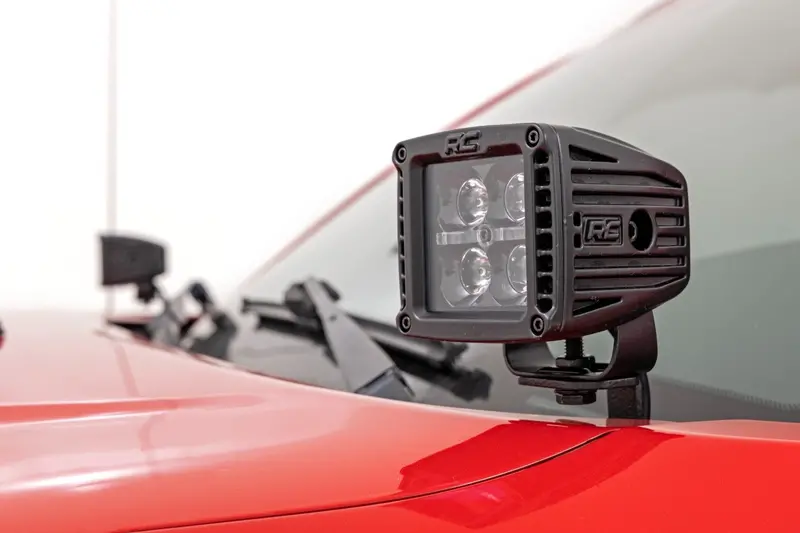 2005-15 Toyota Tacoma Rough Country Low-Profile Led Light Ditch Light Kit, Black Series Spot - Tacoma 1