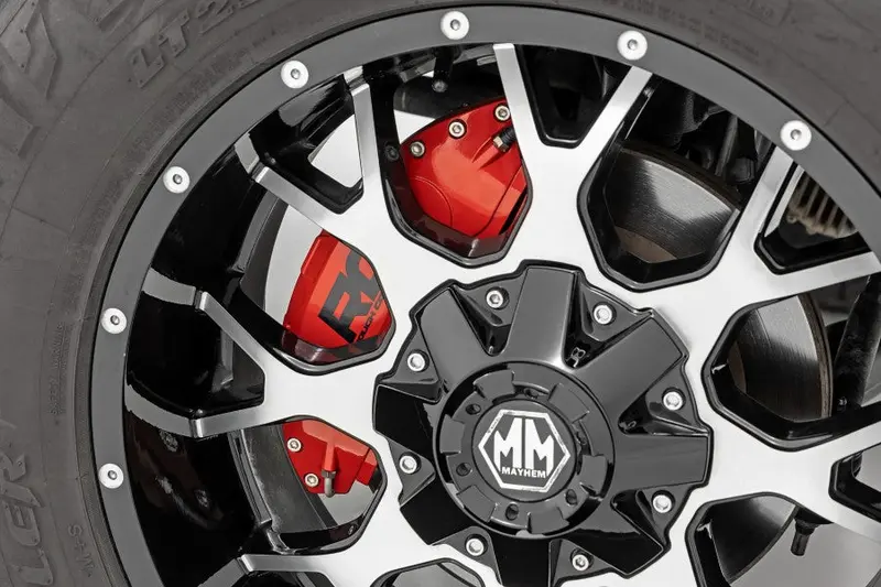 2005-23 Toyota Tacoma Rough Country Front Brake Caliper Covers - Red 2