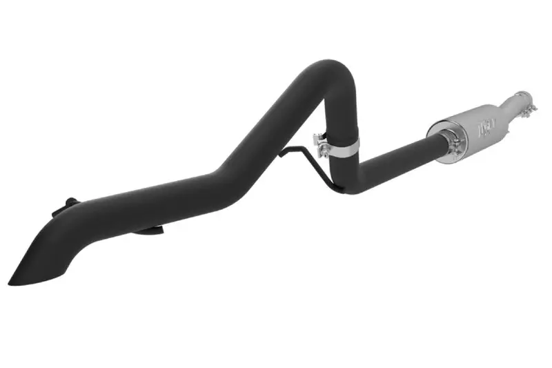 2007-11 Jeep Wrangler Jk Mbrp 2.5In Off-Road Exhaust Tail Pipe - Muffler Before Axle - Black Coated 1