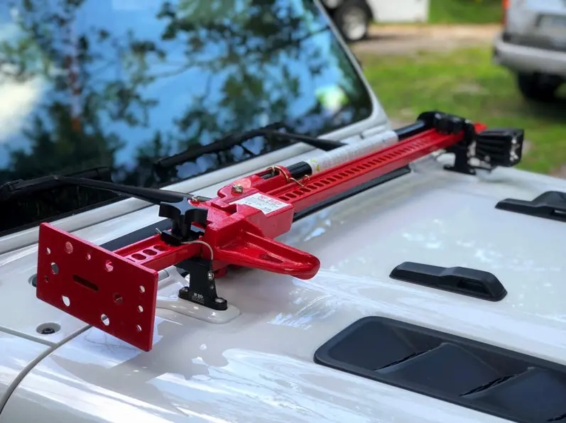 2007-12 Jeep Wrangler Jk Hi-Lift Jack Hood Mount 1