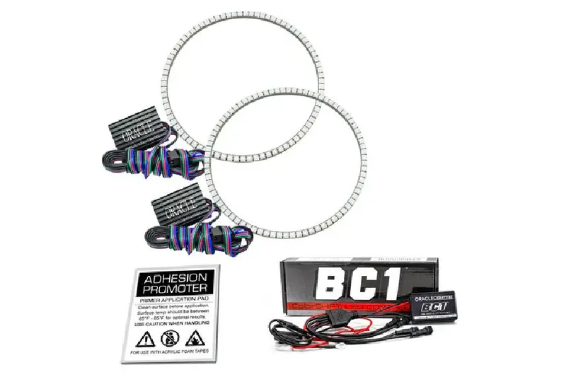 2007-17 Jeep Wrangler Jk Oracle Led Surface Mount Headlight Halo Kit - Colorshift W/ Bc1 Controller 1