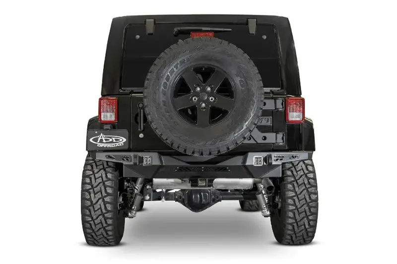 2007-18 Jeep Wrangler Jk Addictive Desert Designs Stealth Fighter Rear Bumper, Heritage Hammer Black 1