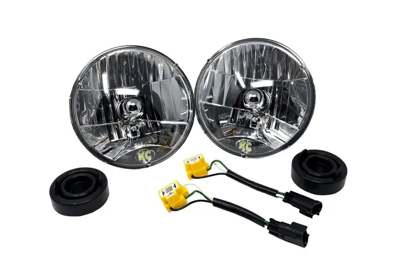 2007-18 Jeep Wrangler Jk Kc Hilites H4 Headlight Conversion Kit 1