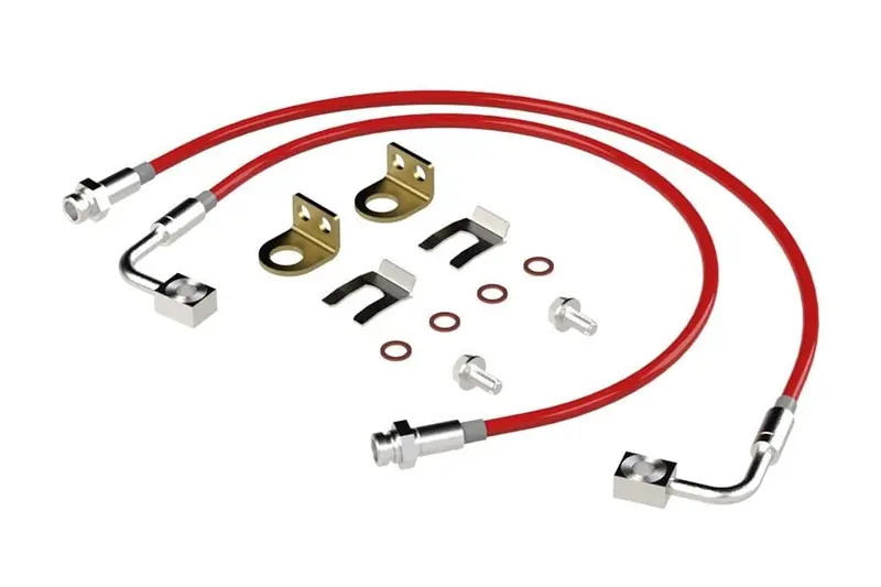 2007-18 Jeep Wrangler Jk Metal Cloak Extended Replacement Brake Lines 1