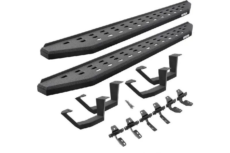 2007-21 Toyota Tundra Double Cab Go Rhino Rb20 Running Boards W/ Mounting Brackets - 2 Pairs Of Drop Steps 1
