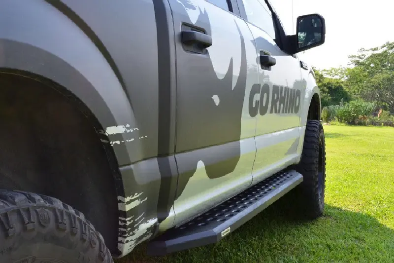 2007-21 Toyota Tundra Double Cab Go Rhino Rb20 Running Boards W/ Mounting Brackets - Textured Black 2