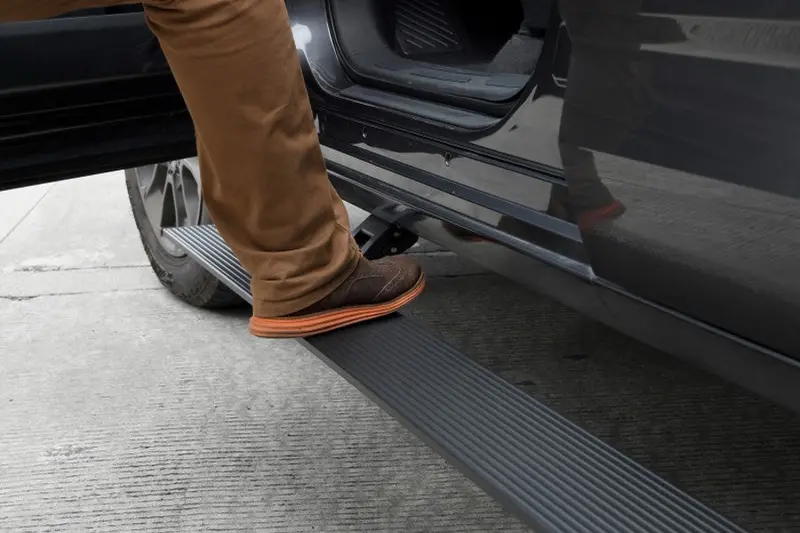 2007-21 Toyota Tundra Extended Cab Go Rhino E-Board E1 Electric Running Board Kit - Textured Black Finish 1