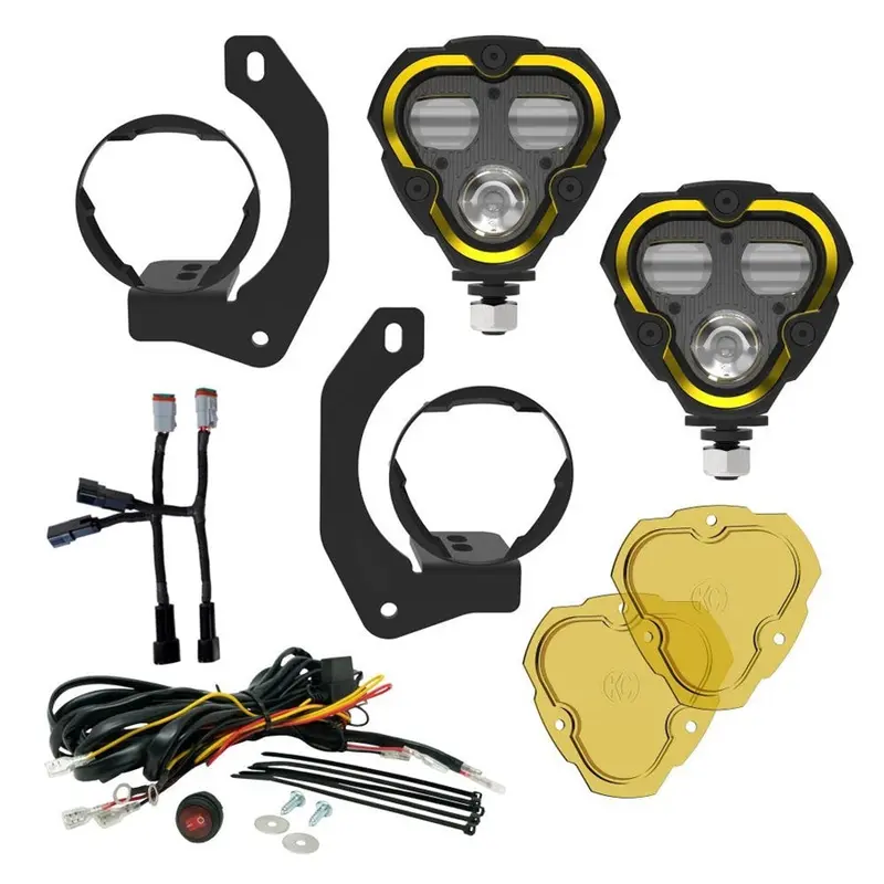 2007-26 Jeep Wrangler Jl/Jk/Gladiator Jt Kc Hilites Flex Era 3 Dual Mode Sae Fog Lights 1