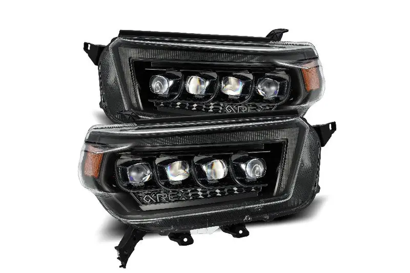 2010-13 Toyota 4Runner Alpharex Nova Series Led Projector Headlights Alpha - Black 1