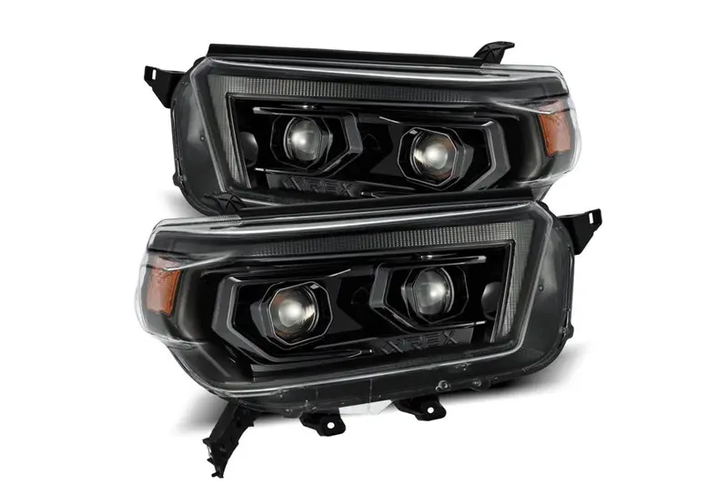 2010-13 Toyota 4Runner Alpharex Pro Series Halogen Projector Head Lights, Alpha Black 1