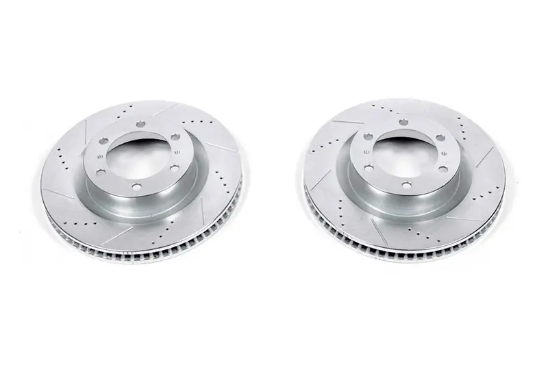 2010-2024 Toyota 4Runner Power Stop Evolution Drilled And Slotted Performance Rotors, Front 1