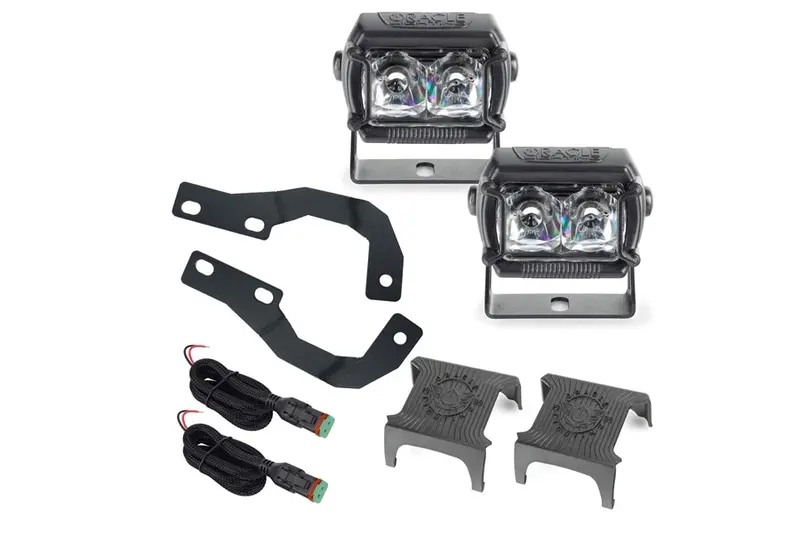 2010-23 Toyota 4Runner Oracle A-Pillar Hood Mount Brackets W/ Vega Series Spotlights 1