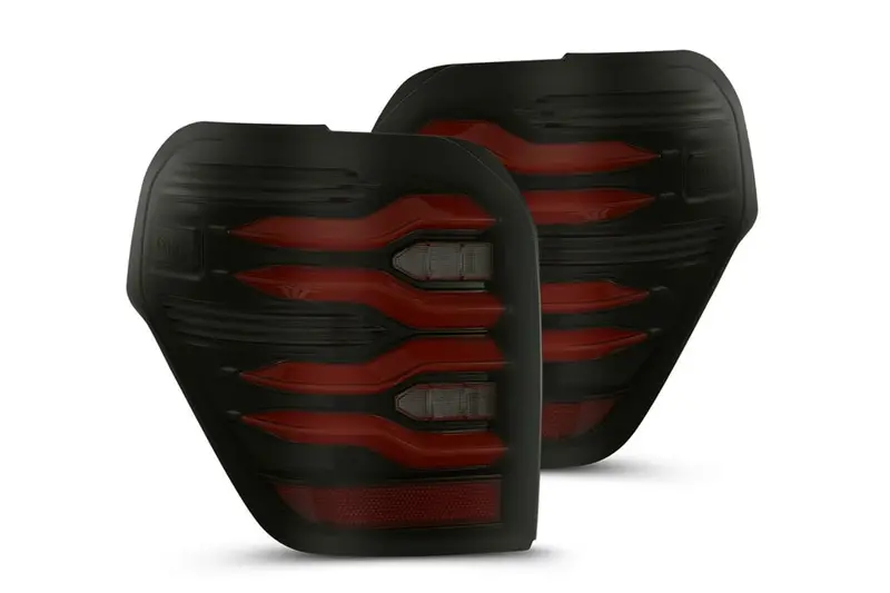 2010-24 Toyota 4Runner Alpharex Luxx Series Led Tail Lights, Black-Red 1