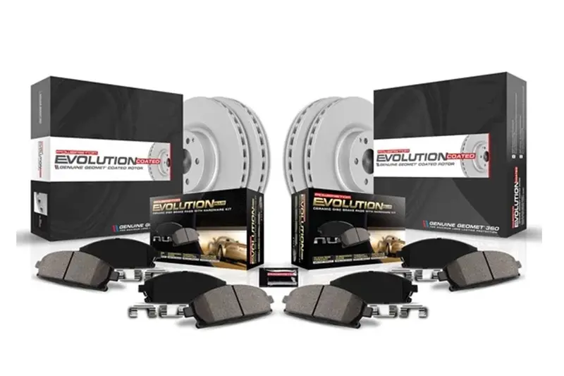 2010-24 Toyota 4Runner Power Stop Z17 Evolution Geomet Fully Coated Rotor Brake Kit (Front & Rear) 1