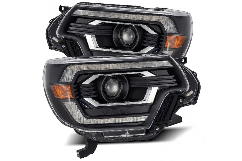 2012-15 Toyota Tacoma Alpharex Nova Series Led Projector Headlights - Alpha Black 1