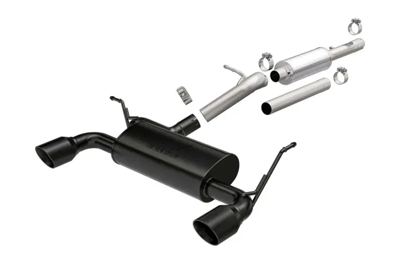 2012-18 Jeep Wrangler Jk 3.6L Magnaflow Mf Series 2.5In Cat-Back Exhaust System, Black 1