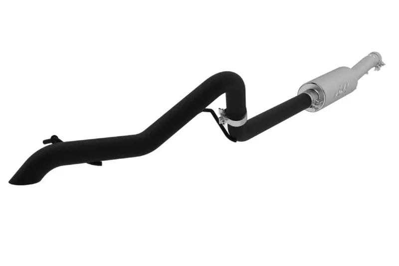 2012-18 Jeep Wrangler Jk Mbrp Pro Series 2.5In Off-Road Tail Pipe - Muffler Before Axle - Black Coated 1