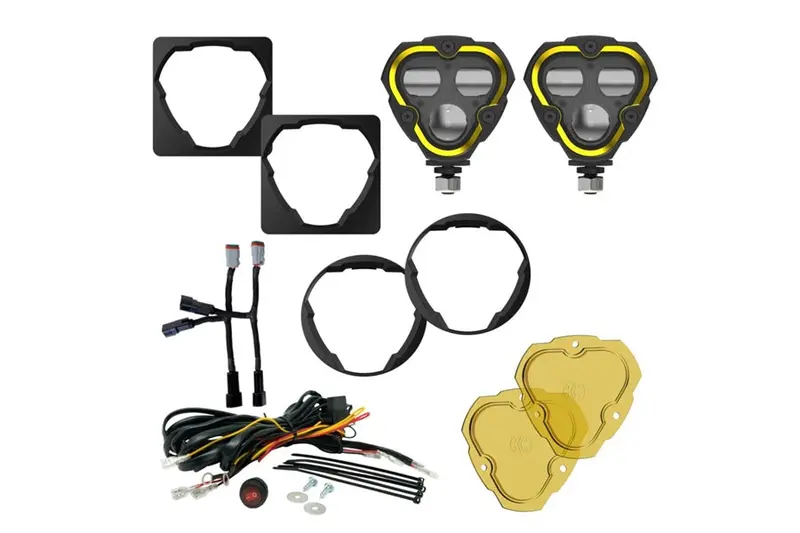 2012-23 Toyota Tacoma/2014-23 4Runner Kc Hilites Flex Era 3 Dual Mode Fog Led Light Kit 1