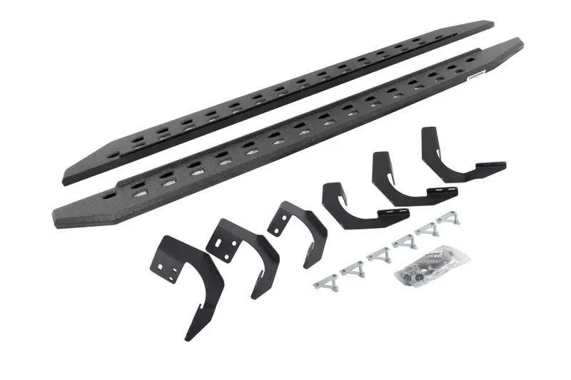 2015-18 Ram 1500 & 2019+ Ram 1500 Classic Go Rhino Rb20 Slim Line Running Boards W/ Mounting Brackets 1